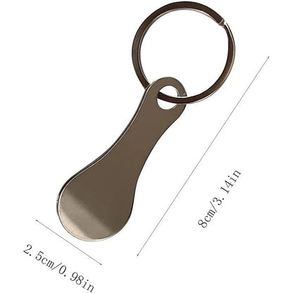 Breloc mini din aliaj de aluminiu pentru carucior de cumparaturi - Breloc mic Aldi cu suport pentru monede de 25 de centi pen