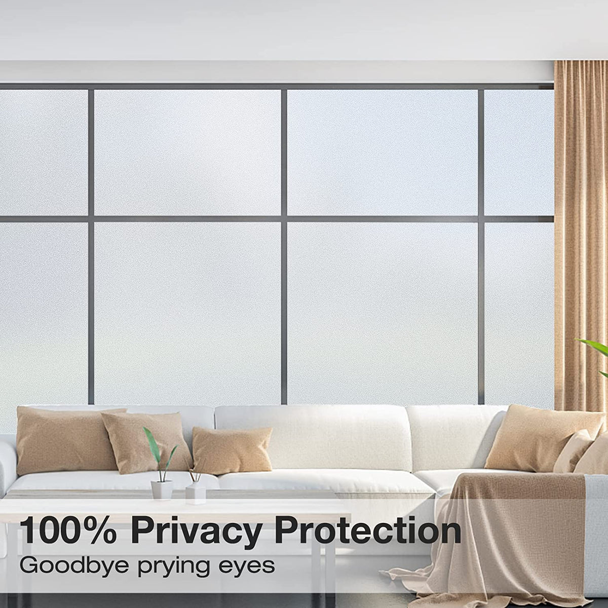 Folie Autoadeziva pentru Geam, Oricean, PVC, Reutilizabil, Folie Mata Pentru Geam, 45x200 cm