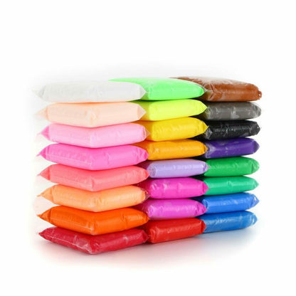 Set Plastilina inteligenta, Modelling Clay, 24 pungi / set, multicolora