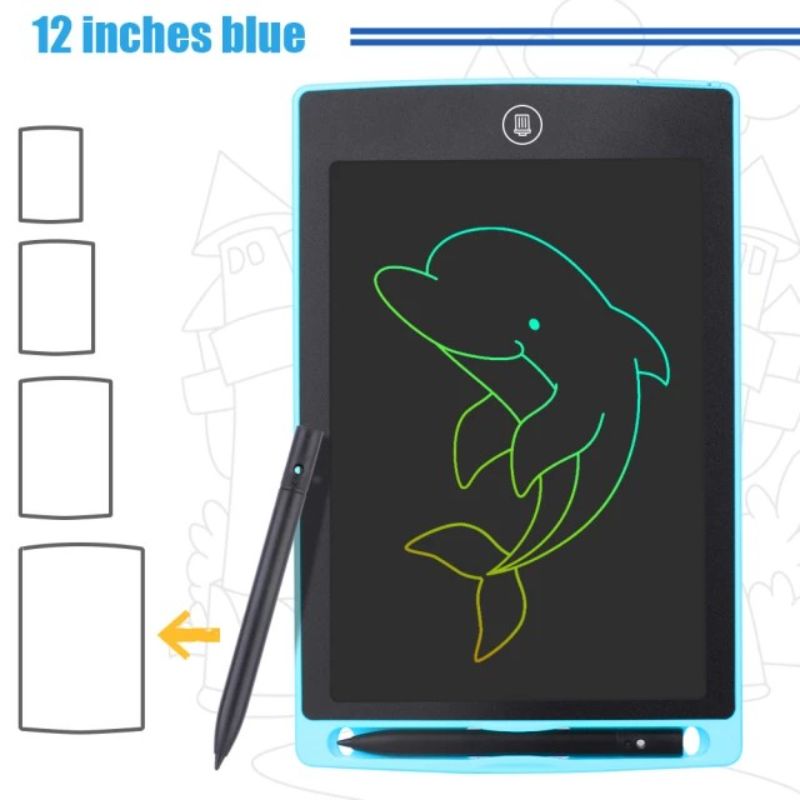 Tableta digitala LCD Panel, 10 inch, pentru scris si desenat, 27 cm, albastru, 3 ani+