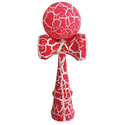 Kendama Profesionala, Bila din lemn, Design artistic cu finisaj Crapatura + Sticker pentru Telefon, 111KD