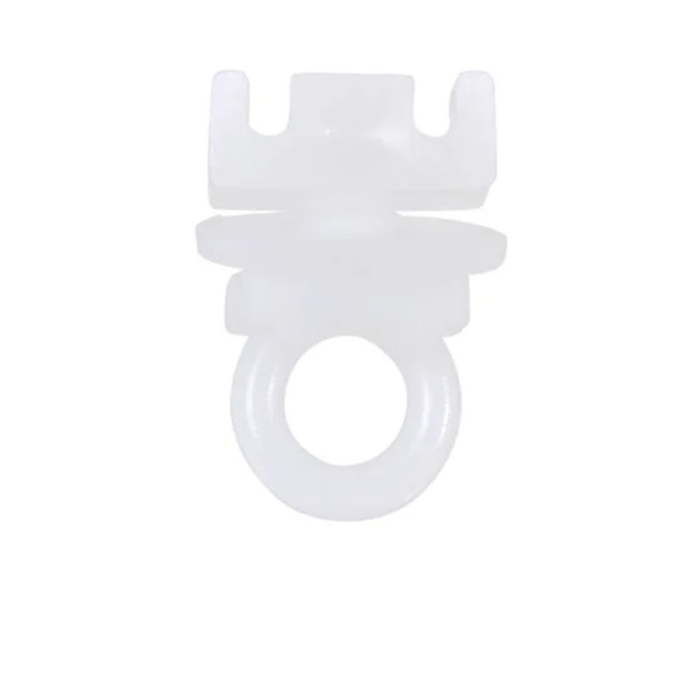 Opritor din plastic pentru sina perdea, set 10 bucati, alb, 10x15mm
