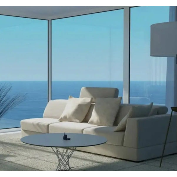 Folie Decorativa Pentru Geamuri, cu Efect de Oglinda Pentru Intimitate si Protectie Solara, Argintiu, 60 x 300 cm, BZRSH