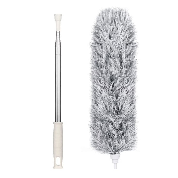 Pamatuf telescopic pentru praf si paianjeni, gri, maner extensibil pana la 250 cm