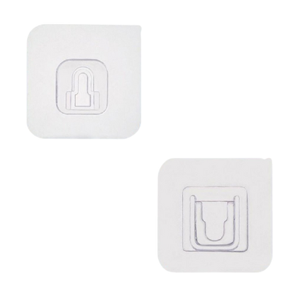 Set 10 Carlig Dublu Autoadeziv 6 x 6 x 1 cm
