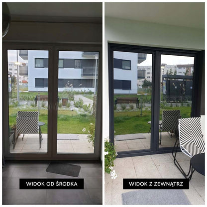 Folie autoadeziva efect oglinda 300x50 cm argintiu, protectie solara si intimitate, aplicare usoara pe geamuri, anti-UV, redu