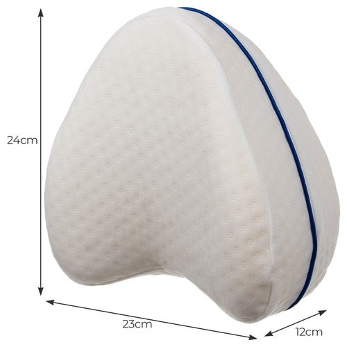 Perna ortopedica pentru genunchi si picioare, din spuma cu memorie, sistem ventilatie a aerului, husa detasabila, Alb