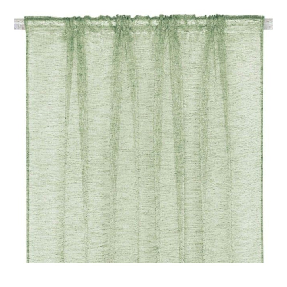Perdea decorativa, cu banda, poliester, verde menta, 140x260cm