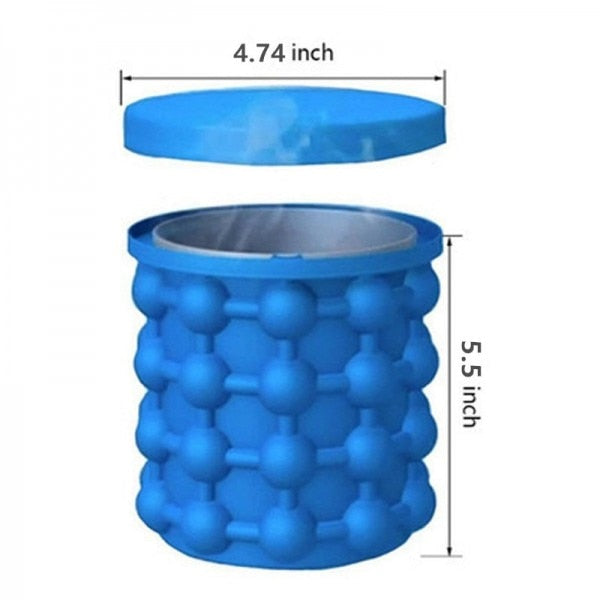 Frapiera si forma pentru gheata , din silicon , albastru ,Regal Trade