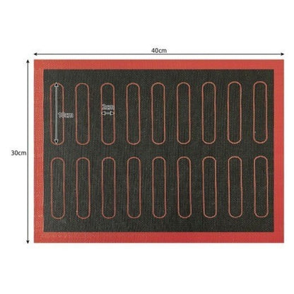 Covoras din silicon reutilizabil pentru copt, microperforat, fata dubla, fibra de sticla, 30x40 cm, Ideal®