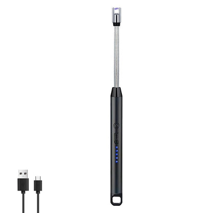 Bricheta electrica reincarcabila, rotativa 360°, anti-vant, afisaj LED, negru, 1.5x25cm