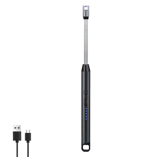 Bricheta electrica reincarcabila, rotativa 360°, anti-vant, afisaj LED, negru, 1.5x25cm