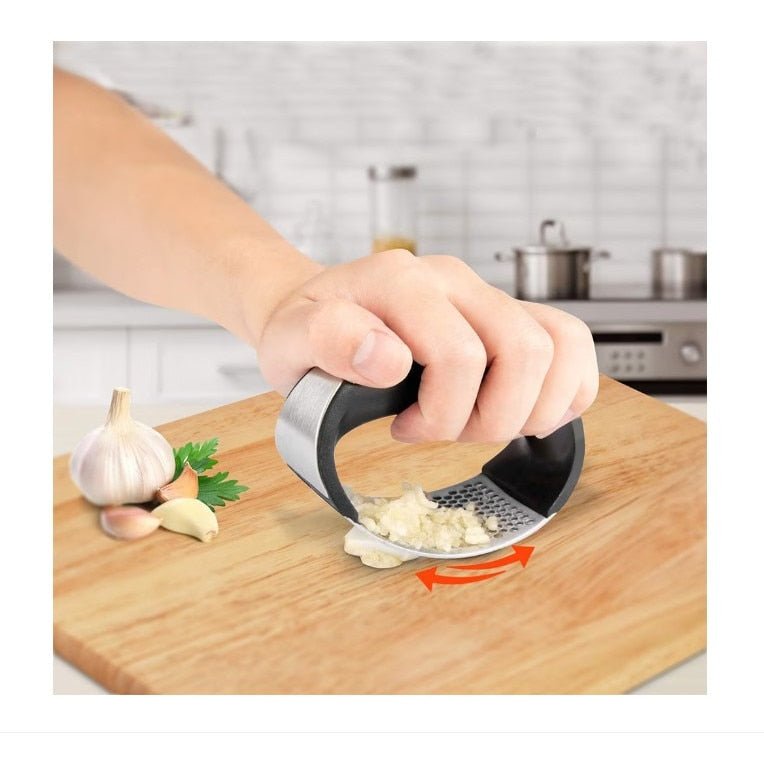 Presa pentru usturoi manuala, curbata, inox, usor de curatat