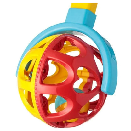Jucarie de impins, minge, cu maner extensibil, 60 cm, 1-3 ani