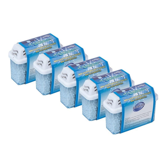 Set 5 dezumidificator pasiv Clean Air, fara miros, elimina mirosurile neplacute si umiditatea, 5x100g