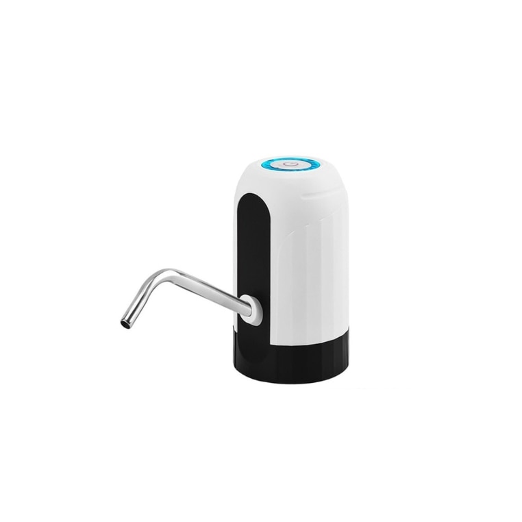 Pompa electrica pentru bidonul cu apa, cablu USB inclus, alb/negru, 12.5 x 7 cm