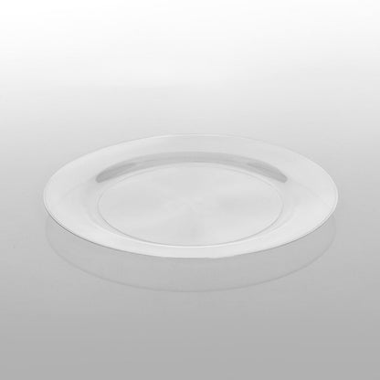 Farfurii Intinse din Plastic Transparente Reutilizabile 18cm - 8buc
