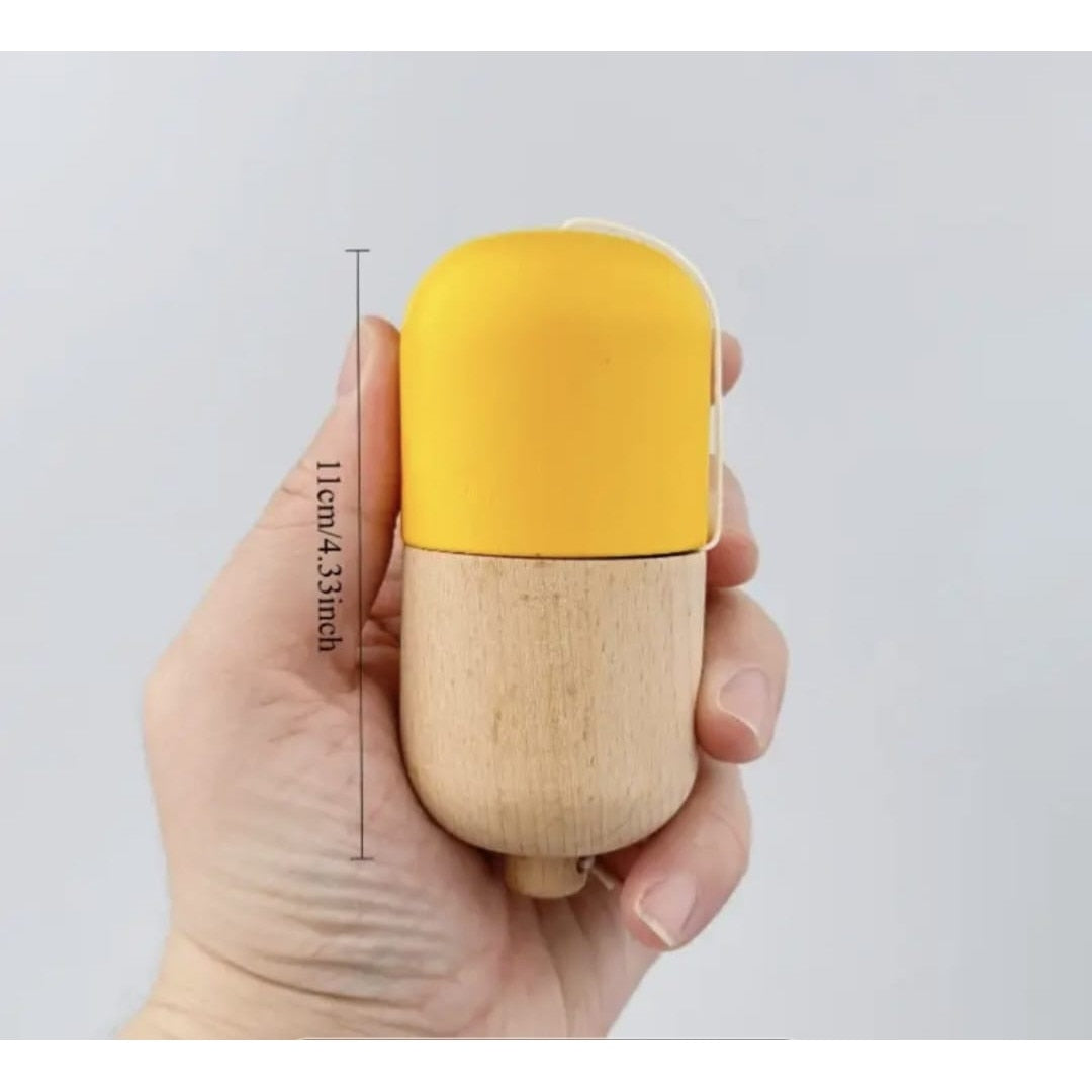 Kendama din lemn tip Pill, diverse culori, 11 cm