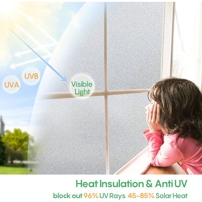 Folie Autoadeziva pentru Geam, Oricean, PVC, Reutilizabil, 60x200 cm