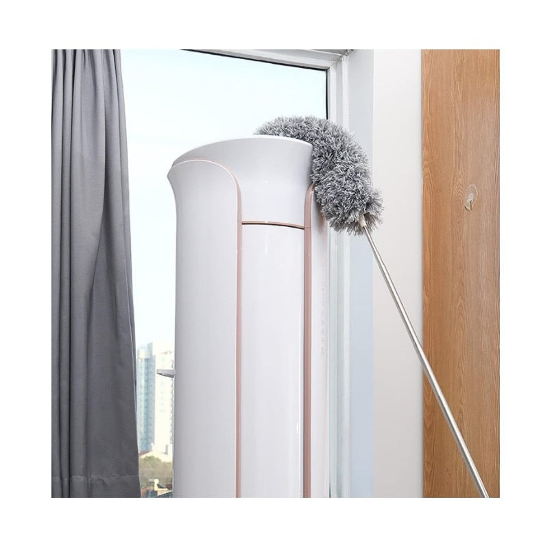 Pamatuf telescopic pentru praf si paianjeni, gri, maner extensibil pana la 250 cm