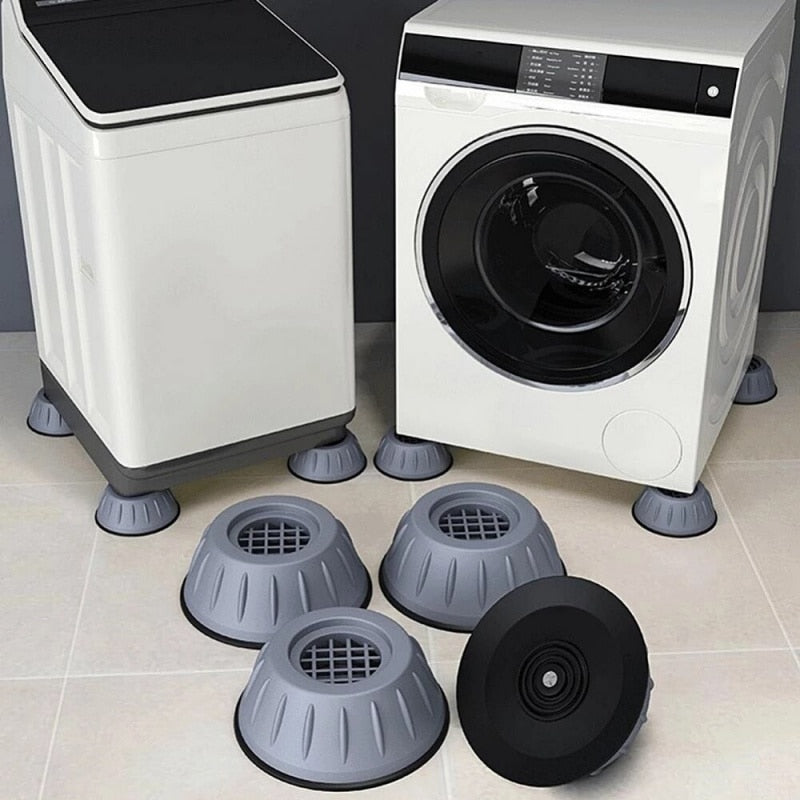 Set 4 picioare tip tampoane anti-zgomot antiderapante tip suport pentru masina de spalat cu VENTUZA