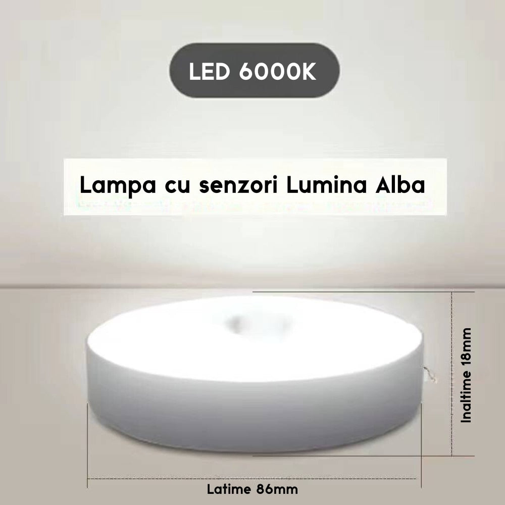 Set 4 Lampi LED 2W cu senzori de lumina / miscare, incarcare USB