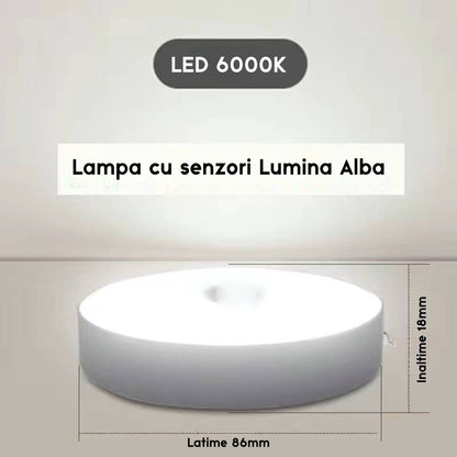 Set 4 Lampi LED 2W cu senzori de lumina / miscare, incarcare USB