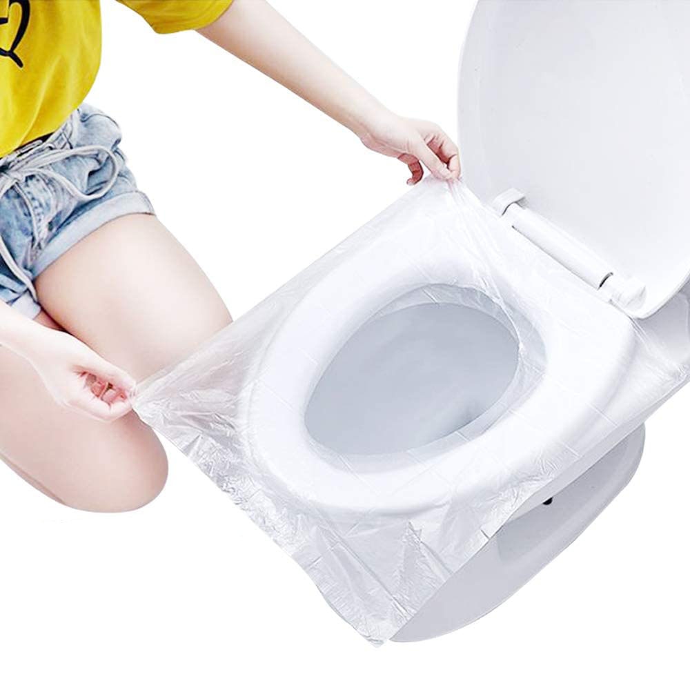 Set de 50 huse pentru capac toaleta de unica folosinta, Cozevdnt, Tranparent