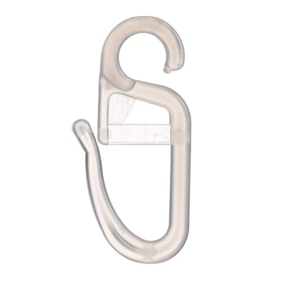 Carlige pentru perdea, plastic, transparent, 50buc