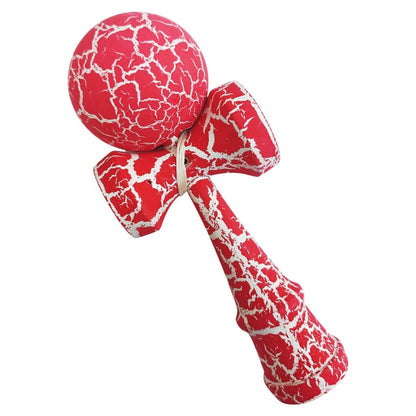 Kendama Profesionala, Bila din lemn, Design artistic cu finisaj Crapatura + Sticker pentru Telefon, 111KD