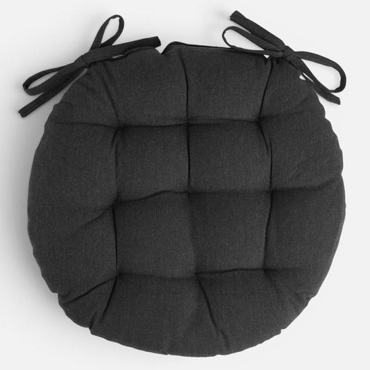 Perna Scaun Rotunda din Bumbac, Gri Ø38x5cm