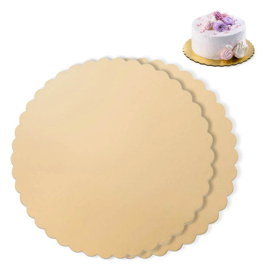 Suporturi baza din carton auriu pentru tort ø30cm - 2buc