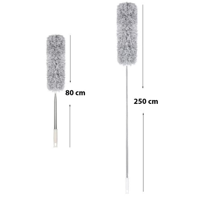 Pamatuf telescopic pentru praf si paianjeni, gri, maner extensibil pana la 250 cm