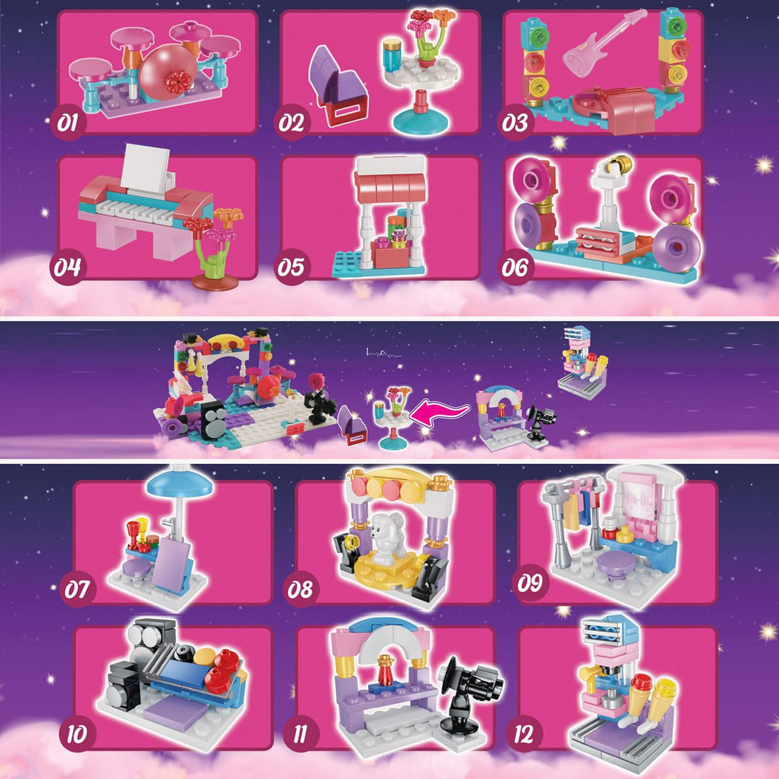 Cuburi de Constructie Accesorii (Blind Box)