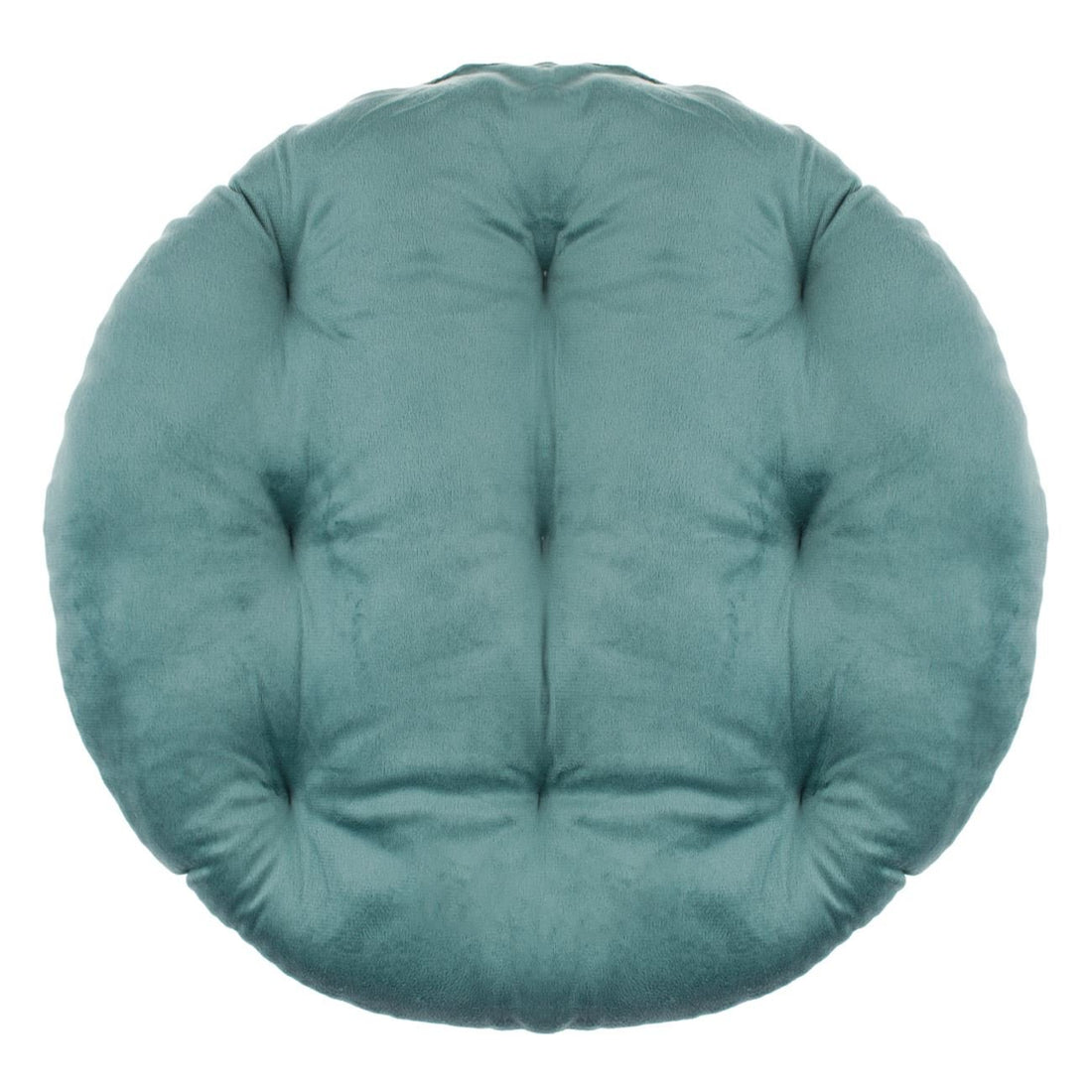 Perna pentru scaun, rotunda cu doua fete, catifea, verde menta, 40x4cm