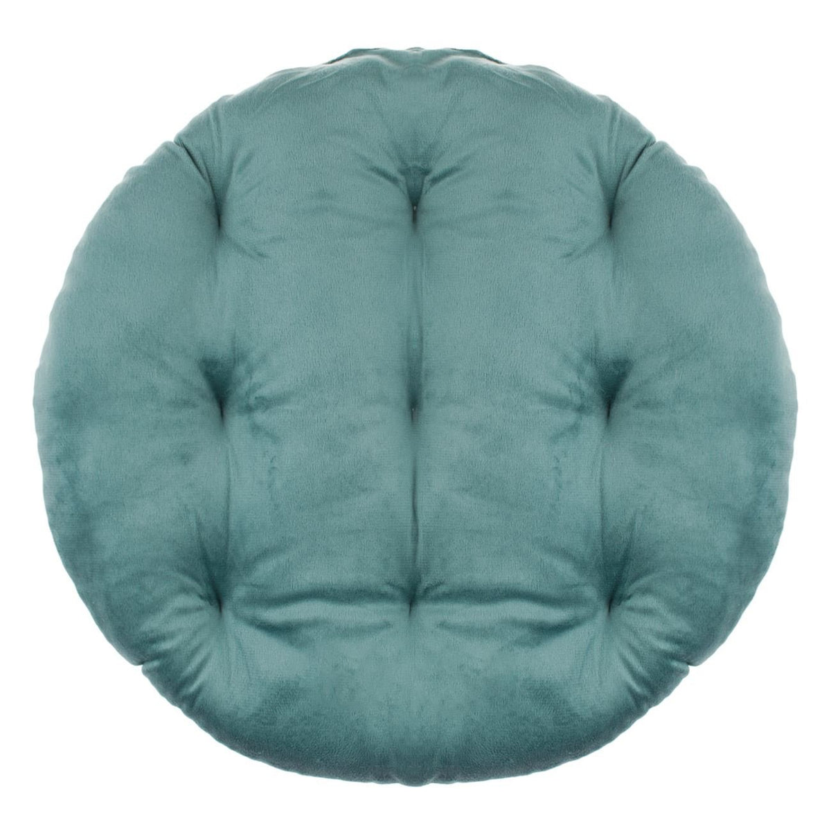 Perna pentru scaun, rotunda cu doua fete, catifea, verde menta, 40x4cm
