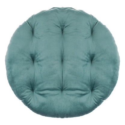 Perna pentru scaun, rotunda cu doua fete, catifea, verde menta, 40x4cm