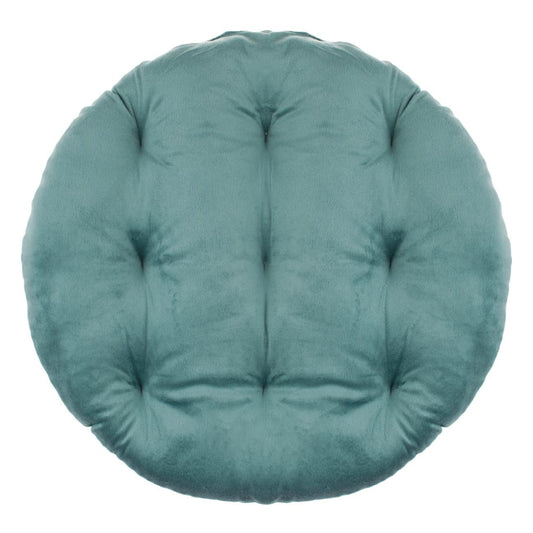 Perna pentru scaun, rotunda cu doua fete, catifea, verde menta, 40x4cm