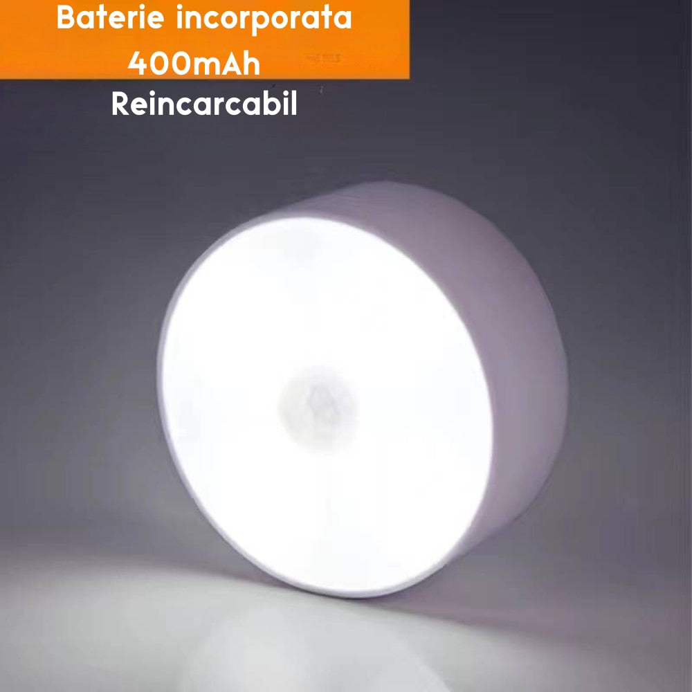 Set 4 Lampi LED 2W cu senzori de lumina / miscare, incarcare USB