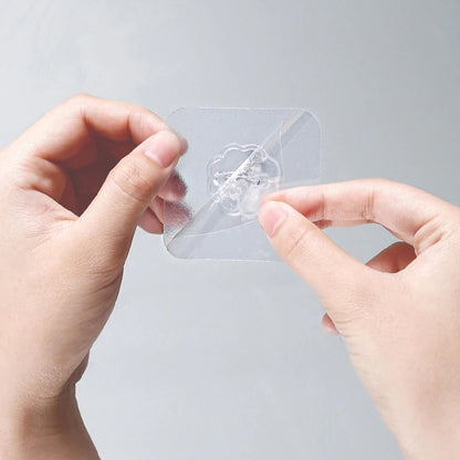 Set 3 Cuiere cu adeziv super rezistent, suport baie, suport prosop/halat, 3 agatatori cuier autoadeziv, transparent