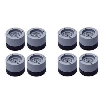 Set 8 Picioruse Suport Anti-Zgomot si Antiderapante pentru masina de spalat, uscator haine, plastic, gri, 6 x 3 cm