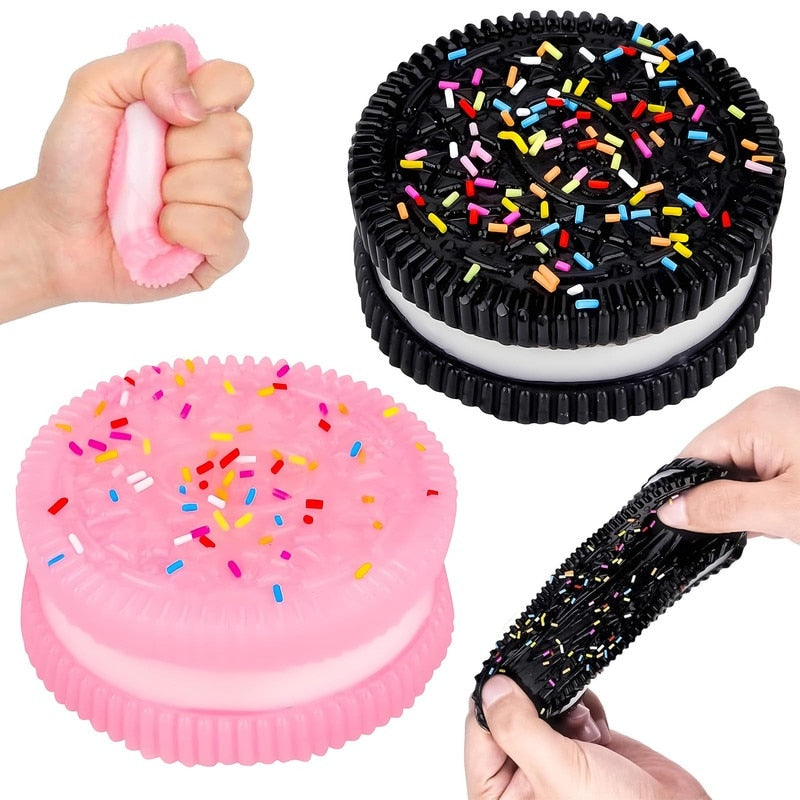 Set 2 Jucarii Squishy Biscuit, Jucarii de Relaxare Taba, Design Realist, Material Ultra-Mou, Dimensiune Mica