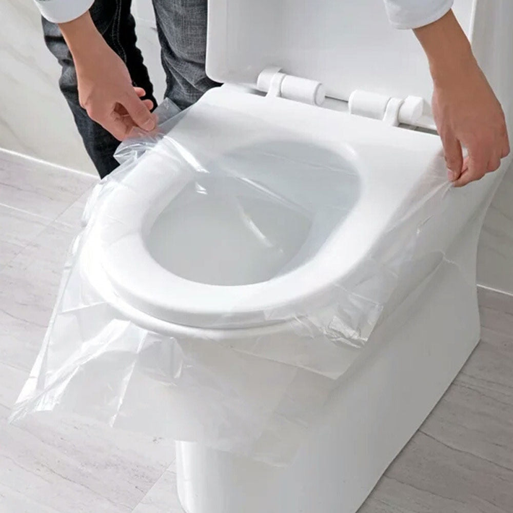 Set de 50 huse pentru capac toaleta de unica folosinta, Cozevdnt, Tranparent