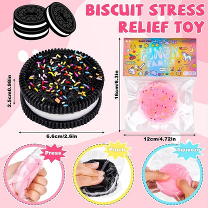 Set 2 Jucarii Squishy Biscuit, Jucarii de Relaxare Taba, Design Realist, Material Ultra-Mou, Dimensiune Mica
