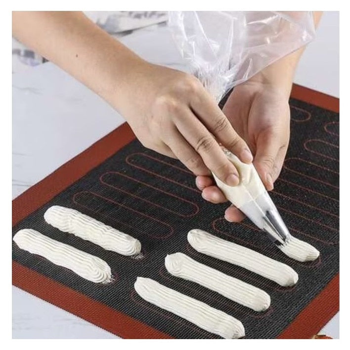 Covoras din silicon reutilizabil pentru copt, microperforat, fata dubla, fibra de sticla, 30x40 cm, Ideal®