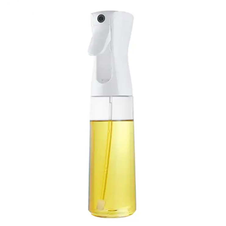 Sticla cu Pulverizator Pentru Ulei, Otet sau Alte Lichide, 300 ML, Alba, Material Sticla si PVC, Reincarcabila