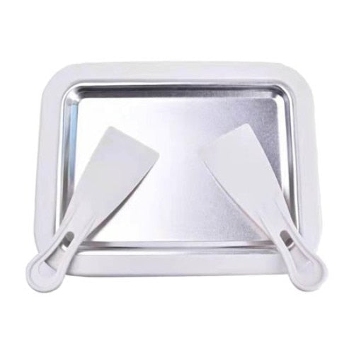 Plita termica pentru inghetata Thailandeza instant tip rulou, Accesorii Incluse, 22 cm, Alb, ForHouse