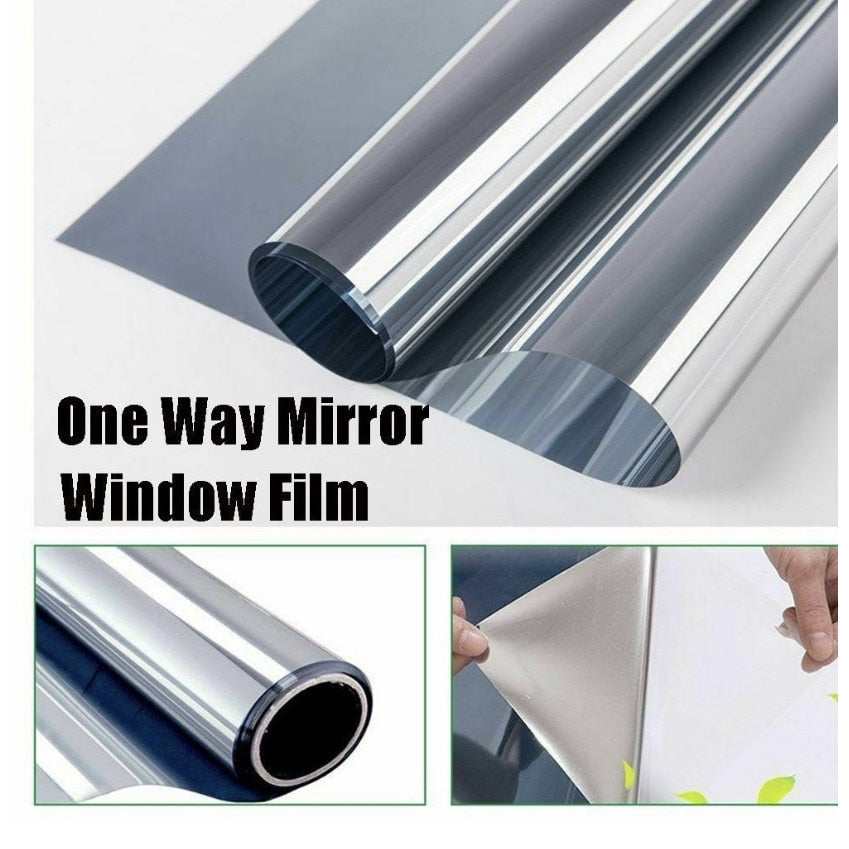 TopBazar Folie reflexiva geam efect oglinda, protectie UV, argintie, 60 x 300 cm