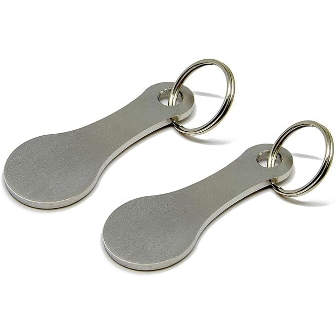 Breloc mini din aliaj de aluminiu pentru carucior de cumparaturi - Breloc mic Aldi cu suport pentru monede de 25 de centi pen