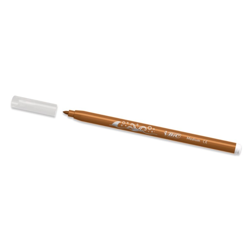 Set de 18 Carioci Lavabile Bic Kids, Culori Vii, Varf Fix Mediu, Capac ventilat, Multicolor